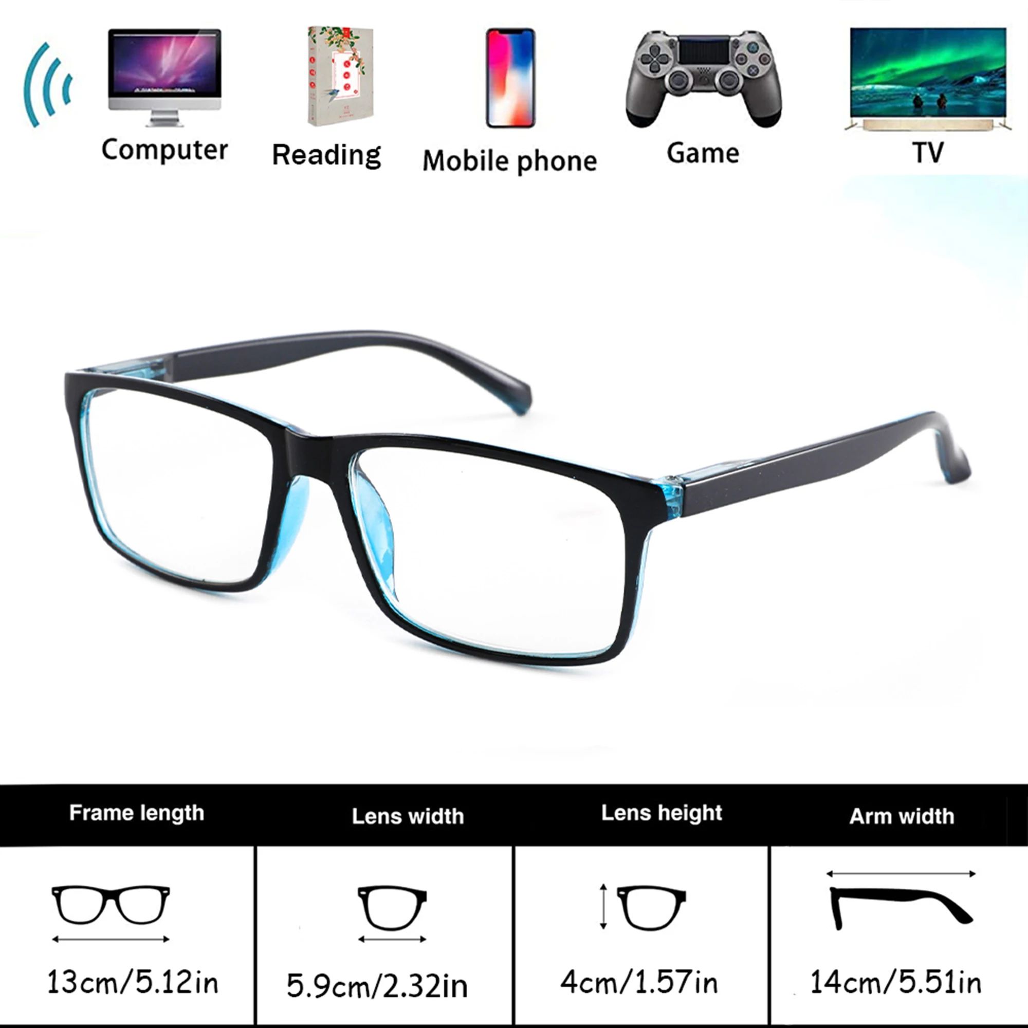 3 PCS Classic Reading Glasses Blue Light Blocking Fashion Readers Spring Hinge with Pattern Print Eyeglasses image 5