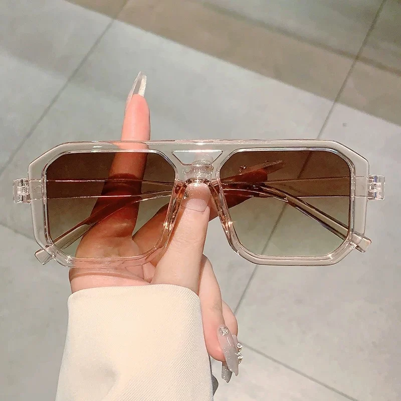 

Women's Fashion Eyeglasses PC Square Frame Double Bridge Designer Style Ideal for Holiday Occasions Daily Styling Accessories