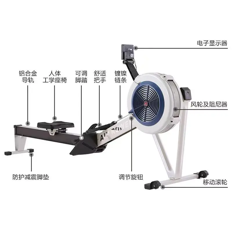2026 Heavy Steel Frame Commercial Rowing Machine Long Service Gym Equipment
