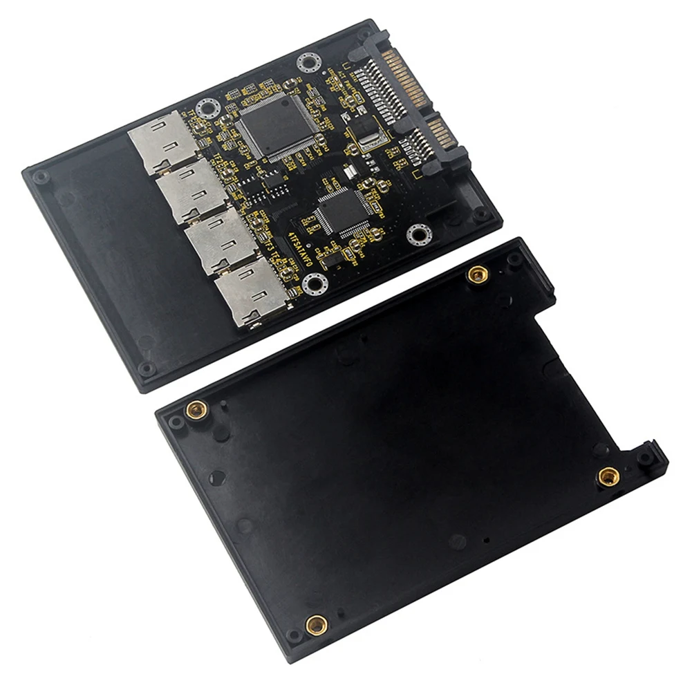 2.5 Inch 4 TF to SATA Adapter Card, Self-Made SSD Solid State Drive, For Micro-SD to SATA Group Card