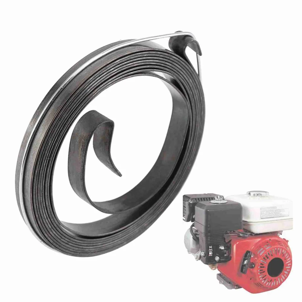 2PCS Dark Silver Recoil Starter Spring Compact Easy to Install Starter Spring Kit Metal Pull Start Spring for GX120 GX160 GX200