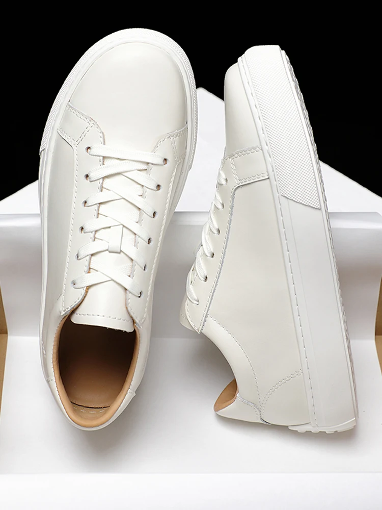 

Роскошные кроссовки, мужская обувь, весенне-осенняя дышащая повседневная спортивная деловая обувь из натуральной кожи для тренировок, мужские туфли на плоской подошве