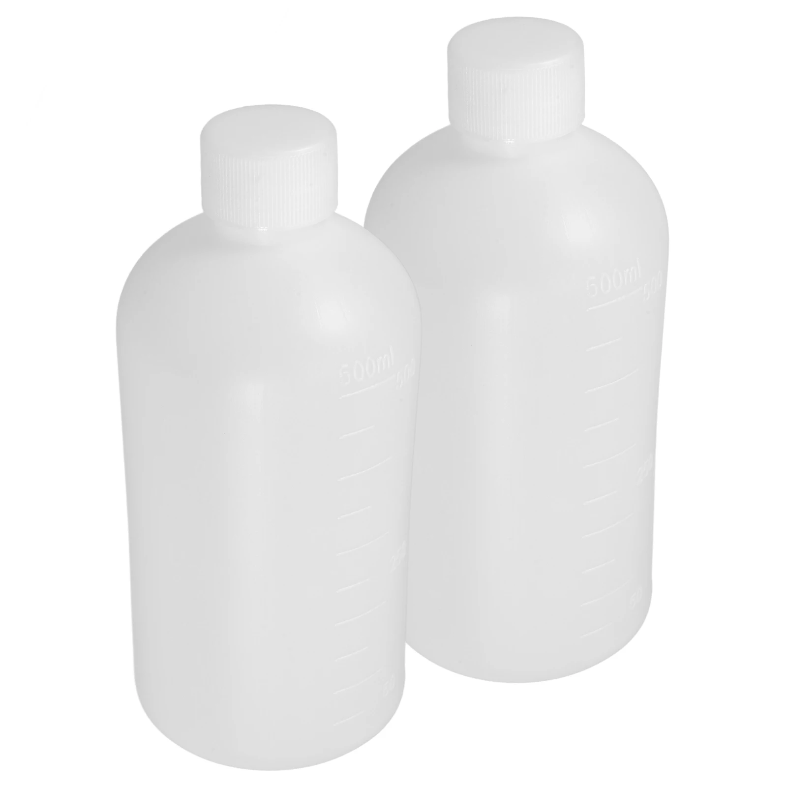 

2 Pcs Storage Bottles for Liquids Bottled Graduated Reagent Container Small with Lids