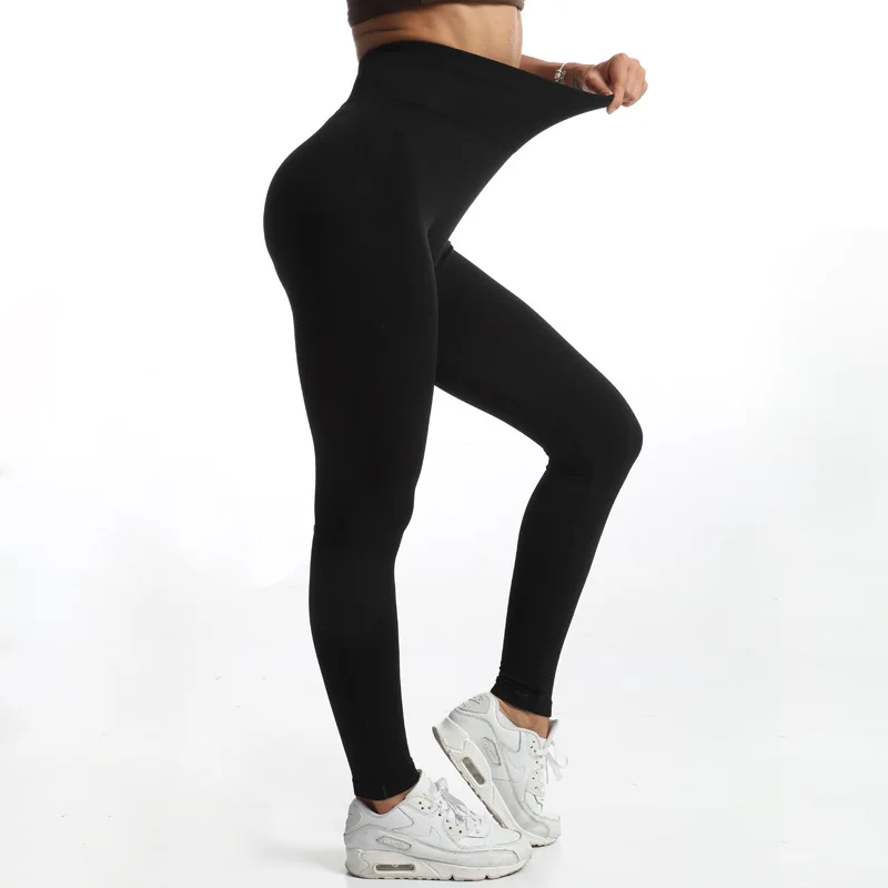 Pantaloni da yoga dimagranti super elastici per il sollevamento dell'anca Pantaloni da yoga per il sudore assorbenti attillati a vita alta da donna