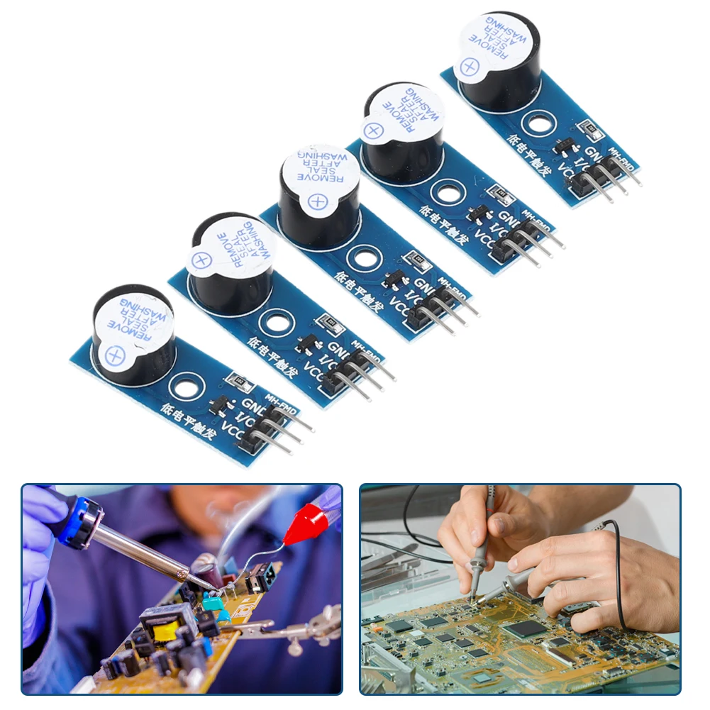 5PCS Active Buzzer Low Level Modules 3.3V-5V Buzzer Module Low Level Trigger 3 Pin Beep Sensor Module Electronic Component