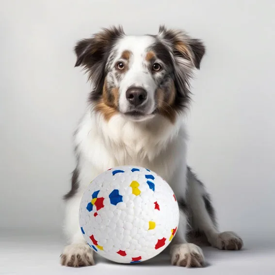 Indestructible Dog Toy Ball for Aggressive Chewers Durable High Elasticity Interactive Ball Floats in Water for Training Dog