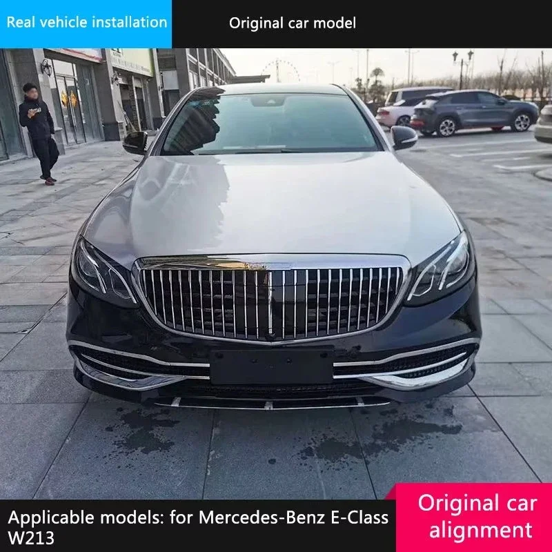 PP car for  S-Class W221 modified S65  W222 front and rear bumpers, grille, tail throat, rear wing