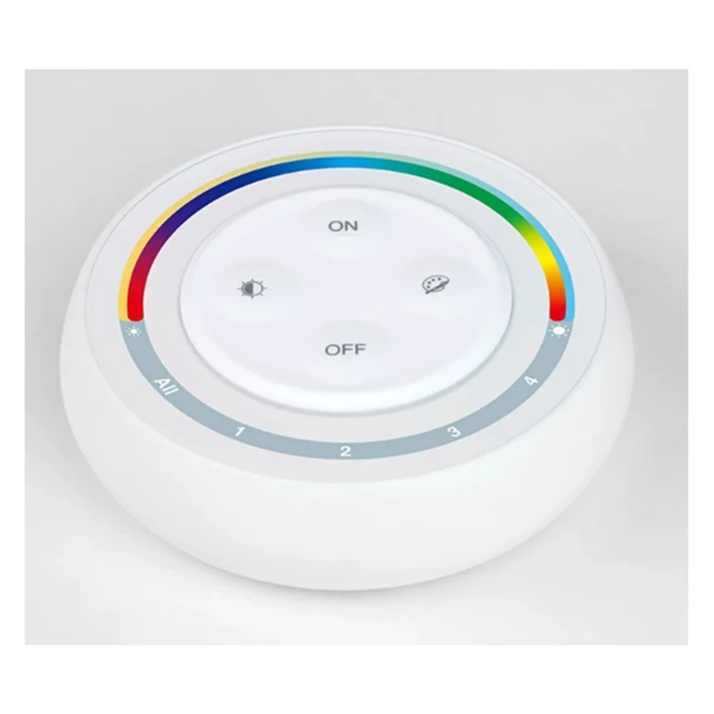A73E-S2W+ 4-Zone 2.4Ghz Rainbow Remote Bulb Light Controller Adjustable Saturation CCT/Brightness Switch RGBCCT For Series