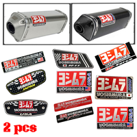 For Yoshimura Exhaust Stickers Muffler Tip Escape Pipe Decals Sports System Badge Aluminium Flag Motorcycle Accessories  R11 R77