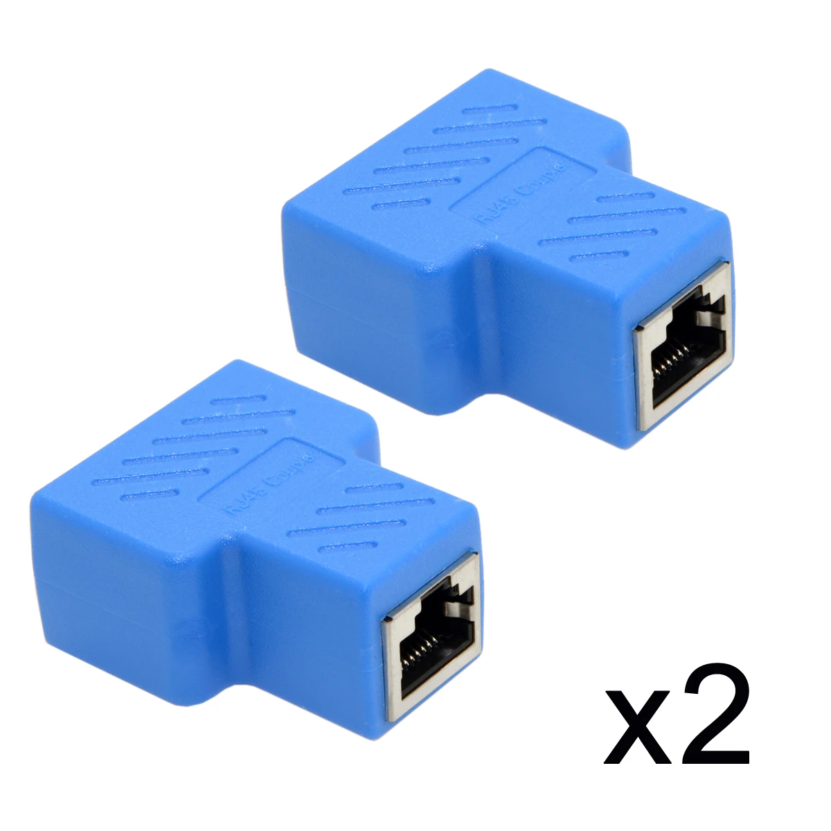 2pcs STP UTP Cat6 RJ45 8P8C Plug To Dual RJ45 Splitter Network Ethernet Switcher Adapter