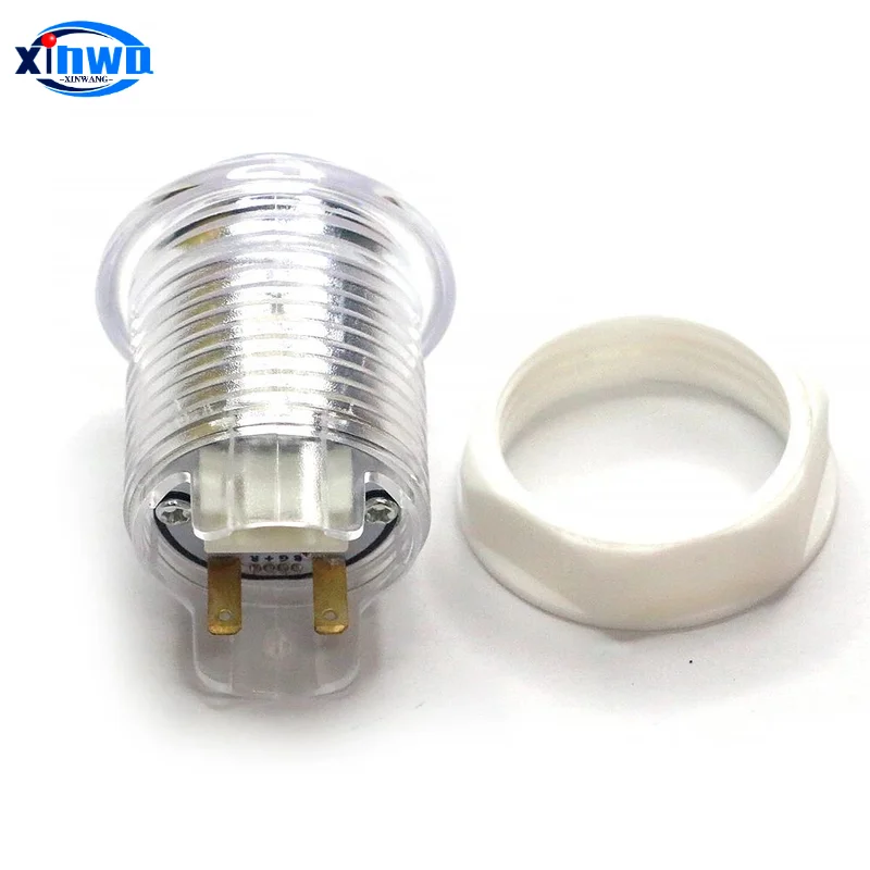 8PCS 5V Rgb Illuminated Push Button Colorful Led With 4Pin Light Cable For DIY Zero Delay Board Arcade Game Machine Parts