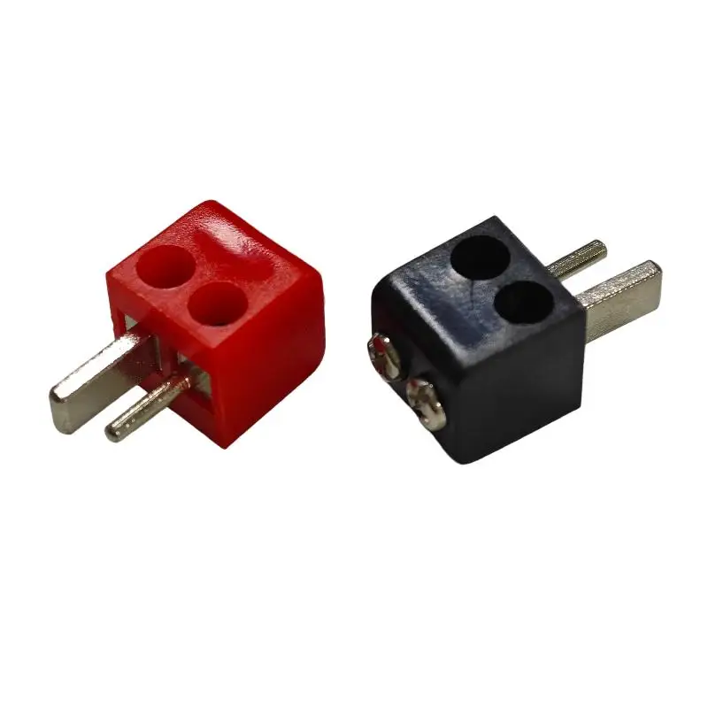 2/6Pcs Screw Terminal Block Connector 2Pin DIN Hi-Fi Speaker-Plug Connectors Red Black Electrical Equipment-Plug Connector