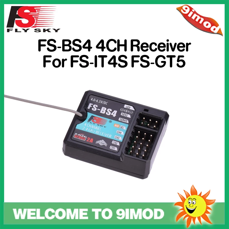 Flysky FS-BS4 2.4G 4CH Receiver with Gyro Stabilization System for Flysky FS-IT4S FS-GT5 Remote Control