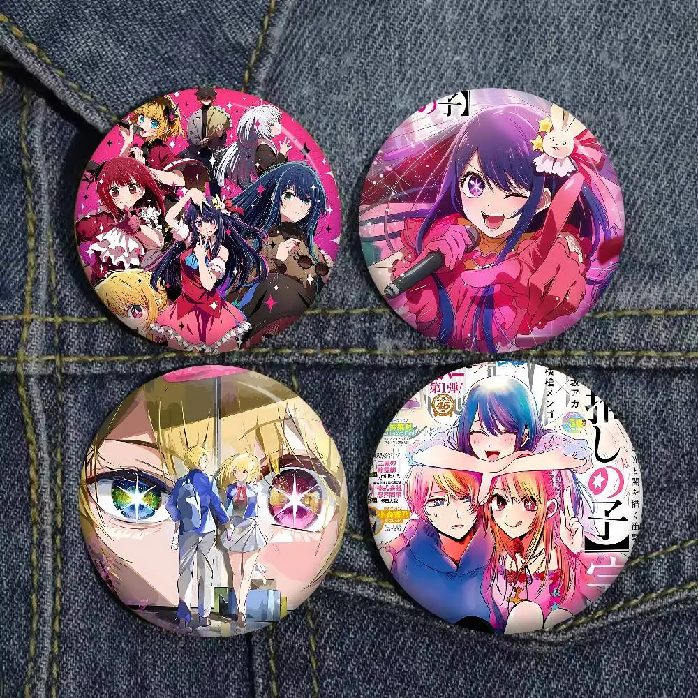 Oshi No Ko-Alfileres creativos, broche redondo divertido a presión, insignia, mochila, sombrero, accesorios, joyería, regalos para amigo