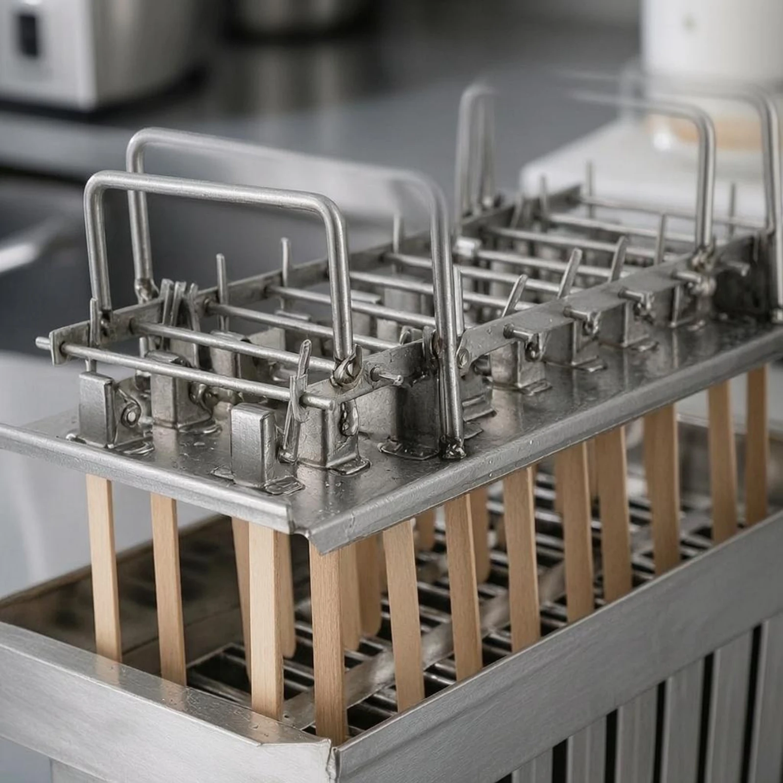 

Metal Ice Frozen Treat Mold Assembly Robot-Welded 304 Stainless Steel Ice Frozen Treat Mold Food Tool Rectangular