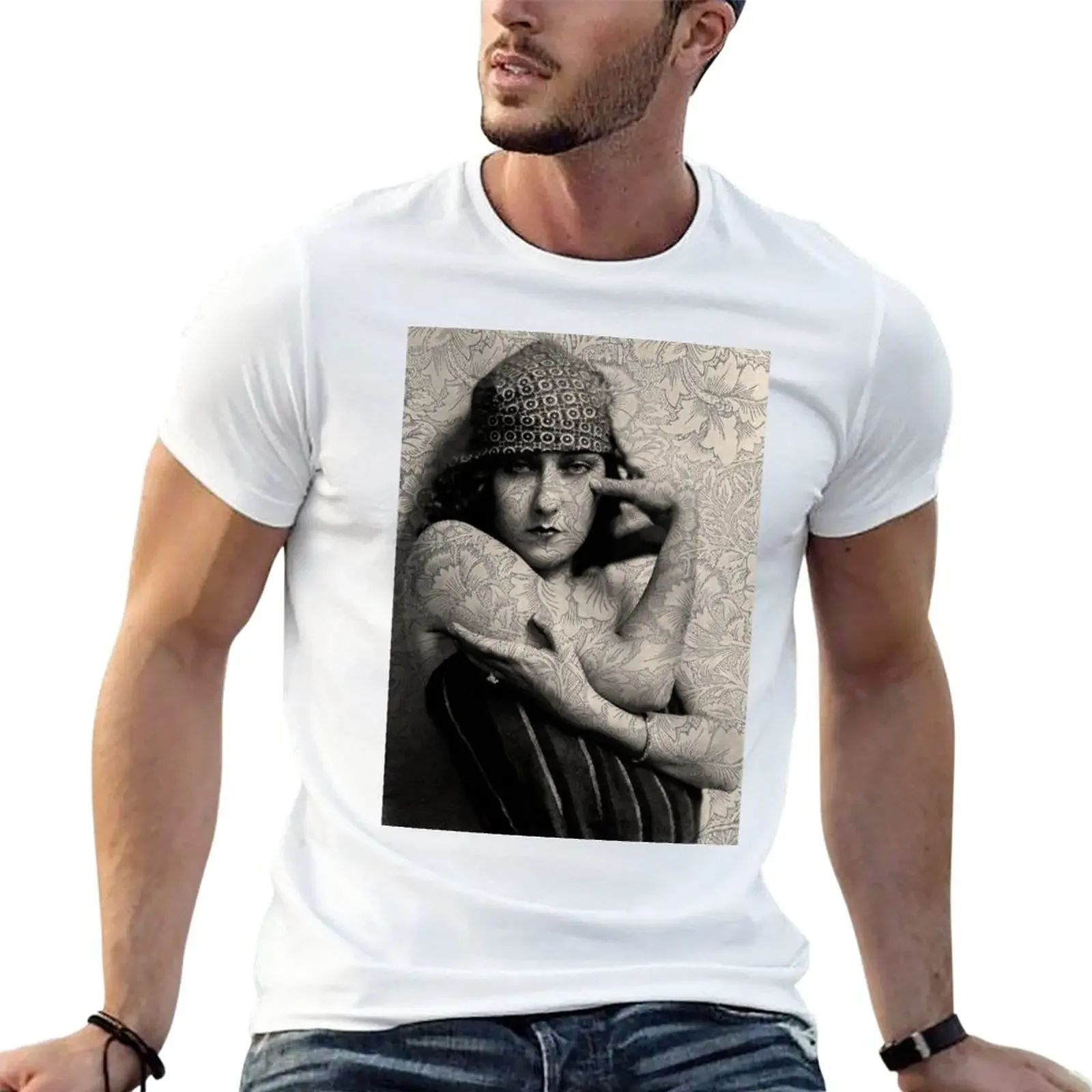 The Gloria Swanson Tattoo T-Shirt Oversized t-shirt Short t-shirt oversized t shirt mens workout shirts