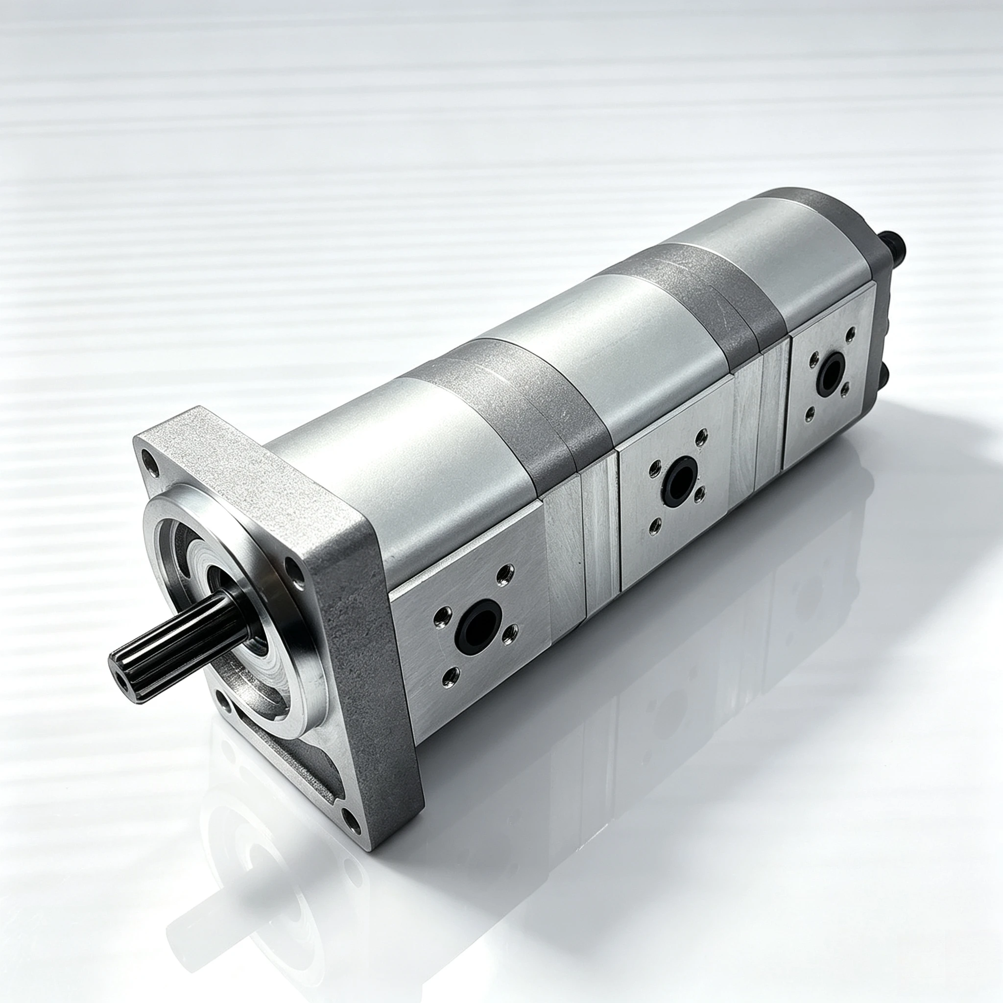 307012 Hydraulic Gear Pump Three Pumps Replace 307012-8160 Hydraulic Pump Displacement 13.2CC+13.2CC+8CC Axle Diameter Φ17mm 15T