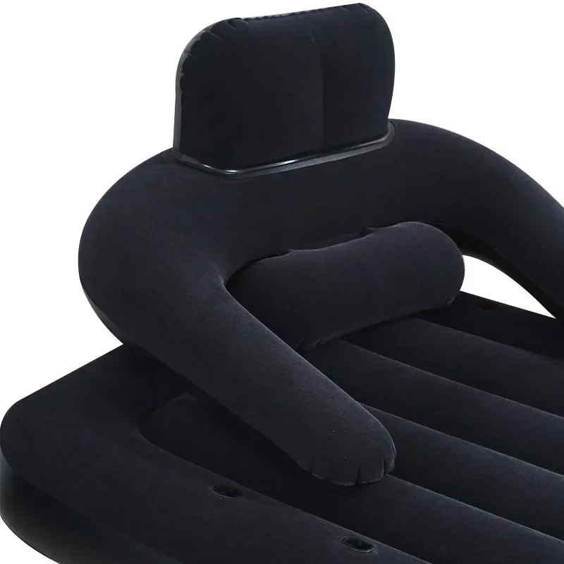 Inflatable air cushion bed outdoor 1.88m x 99cm x 22cm single inflatable flocked air sofa beach cushion sofa