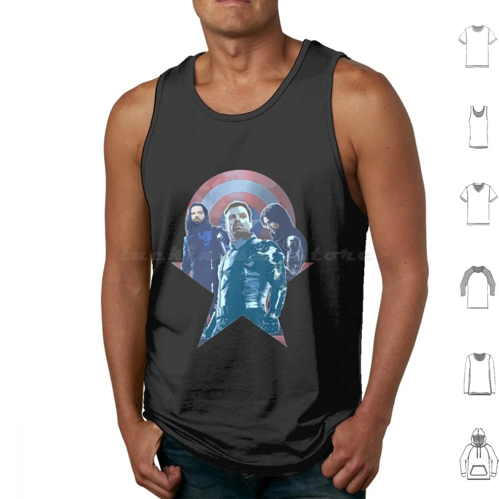 Collage Tank Tops Print Cotton Bucky Barnes Bucky Steve Rogers The Mcu Stan Falcon Hombre De Hierro Sam Stucky