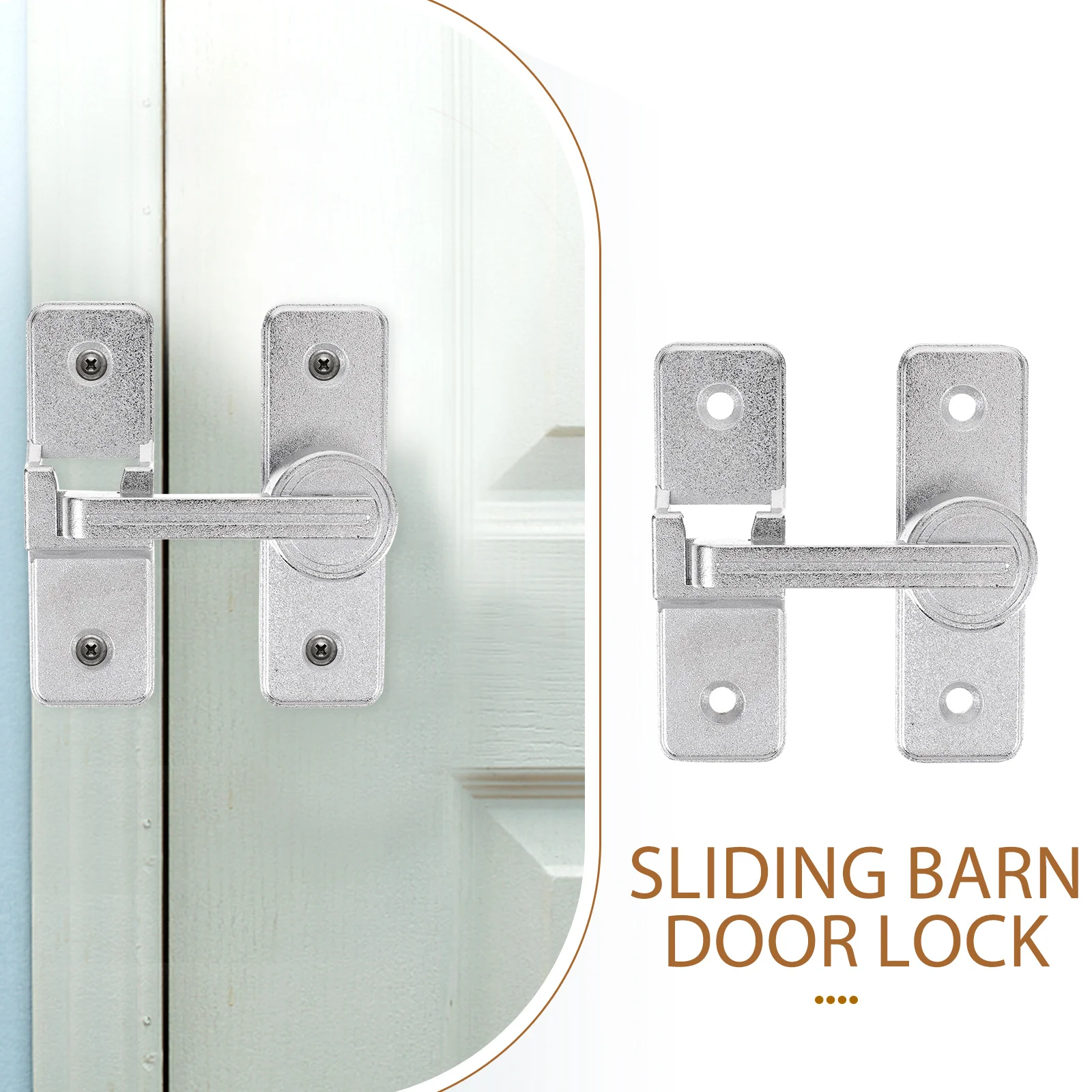 Sliding Latch Heavy Duty 180 Degree Zinc Alloy Privacy Lock for Barn Door Lock Garage Door Window Barn Hardware