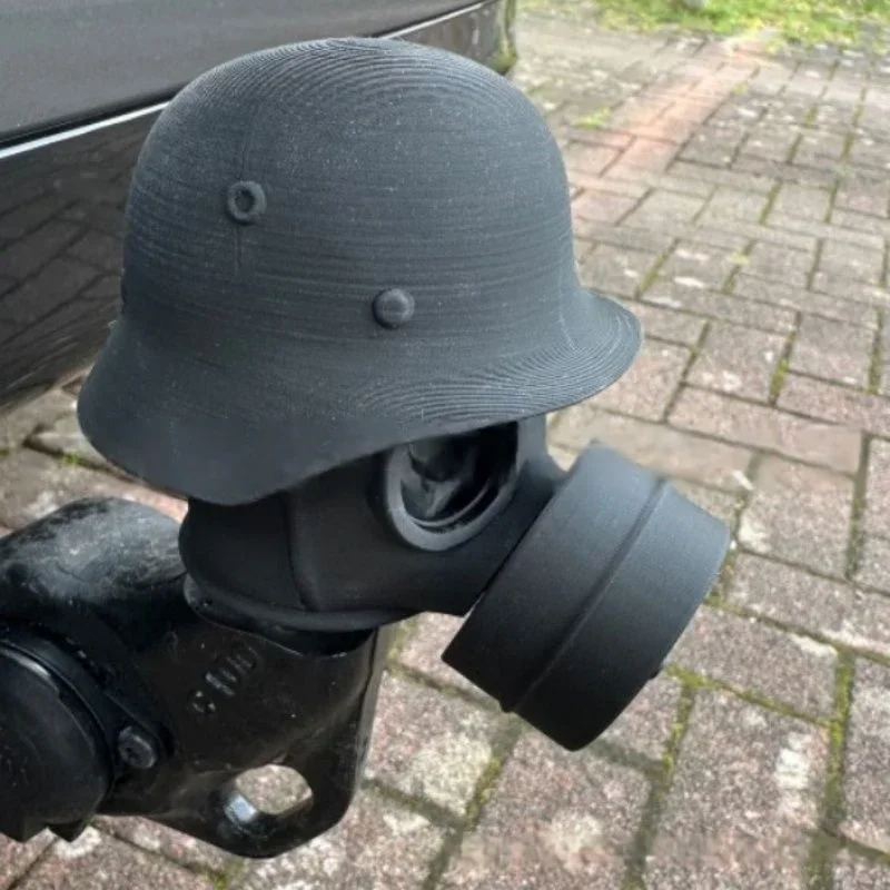 3D Printed Tactical Gas Mask Trailer Hitch Cover Creative Trailer Coupling Decorations Car Tail Hanger Cover Cap