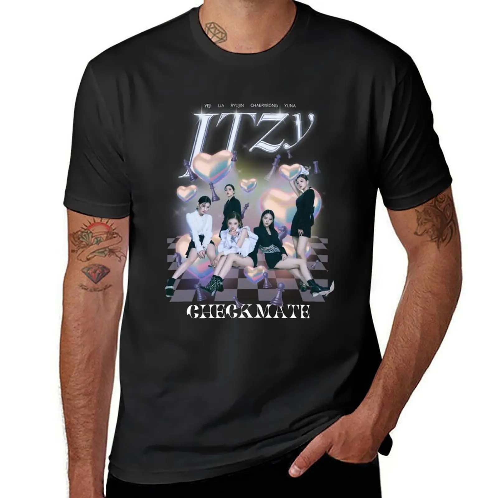 ITZY Checkmate T-Shirt Aesthetic clothing sublime for a boy big and tall t shirts for men