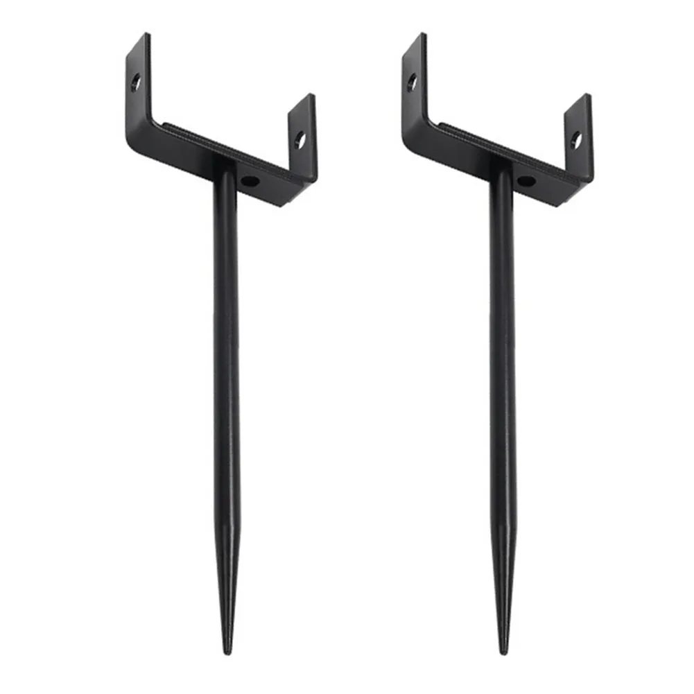 2 Pack Galvanized Iron Rainwater Downspout Bracket Adjustable Support Frame For 2 To 4 Inch Drain Pipe Gutter System Black