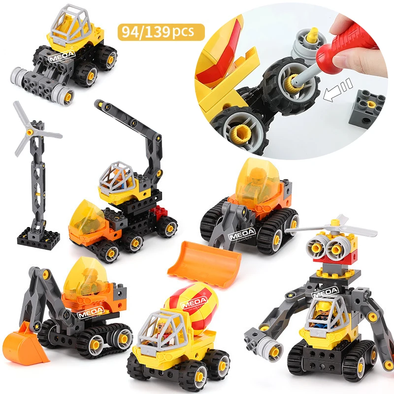 450002 Science Engineering Technology Bricks Set Vehicle Plane Machinery Assemble Big Building Block Educational STEM Toys ﻿