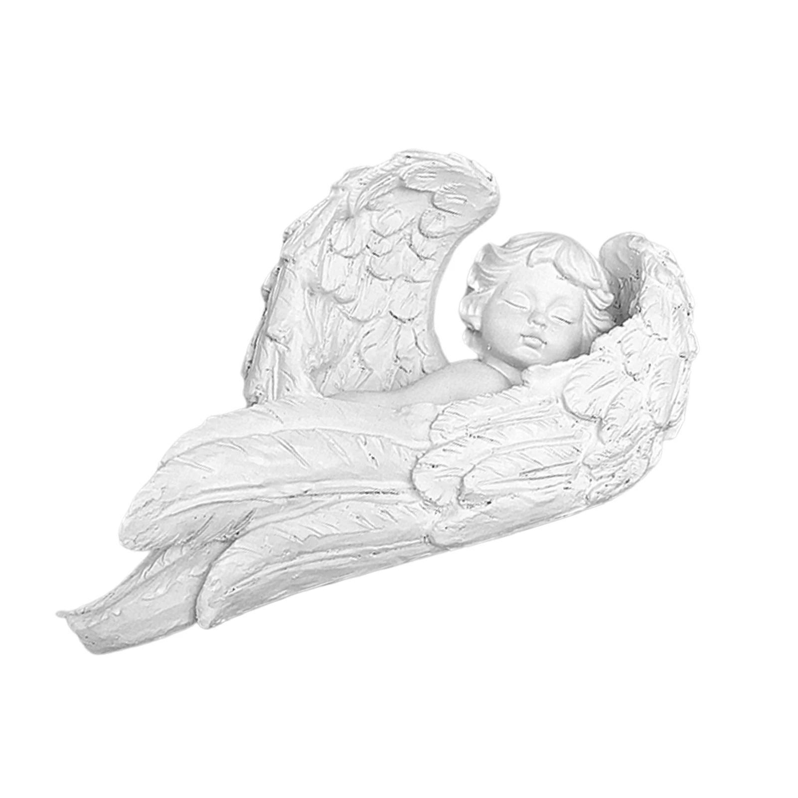 

Angel Statue for Garden Winged Angel Sculpture Indoor Outdoor Desktop Resin Decor Napping Angel Resin Figurines Cute Napping