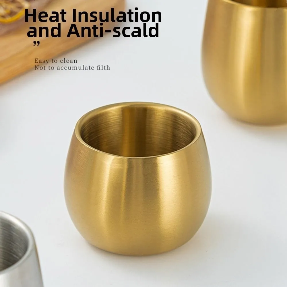 Children‘s Anti-drop Stainless Steel Water Cup Multifunctional Thickened Double-layer Beer Cup Anti-scalding 140/150/200ml