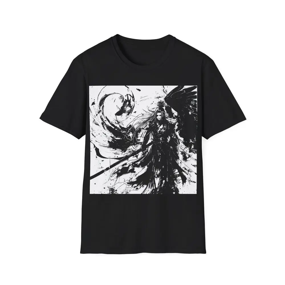 Samurai T-Shirt, Ein Geflügelter Engel, Ronin T-Shirt, Soldat T-Shirt, For Men Clothing Women Tees Y2K Tops Unisex Summer