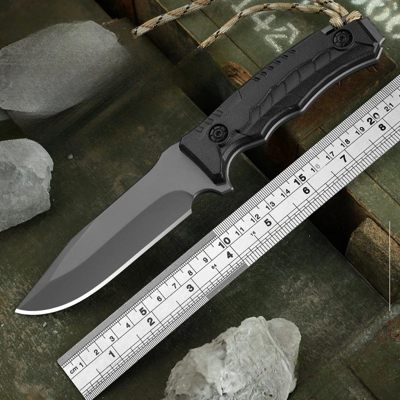 

Outdoor Straight Knife Wilderness Survival Tactical Knifes Multifunctional Survival Knife Camping Portable Self-defense Knifes