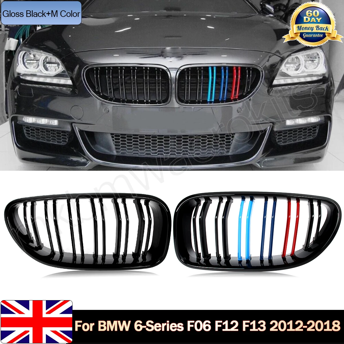 

Передняя решетка почек для BMW F06 F12 F13 M6 650i 640i 2012-2018 глянцевый черный