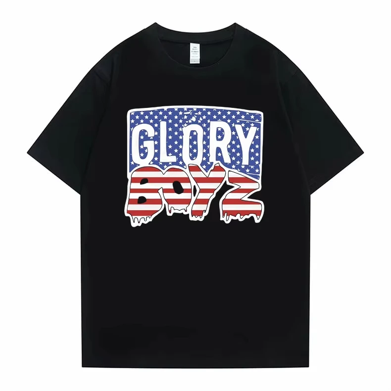 Rapper Chief Keef Glory Boyz Cotton Men's Shirt Short Sleeved Women's Vintage Hip Hop Y2k T Shirt 2026 Summer New T Shirt