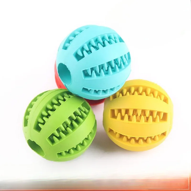 

Dog Ball Toys for Small Dogs Interactive Elasticity Puppy Chew Toy Tooth Cleaning Rubber Food Ball Toy Pet Stuff Accessories