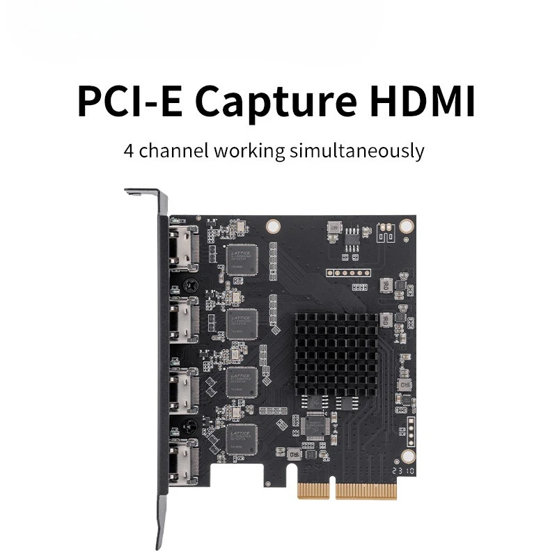 4 HDMI capture cards, multi-channel high-definition 1080P video conference live broadcast director, support VMIX push OBS