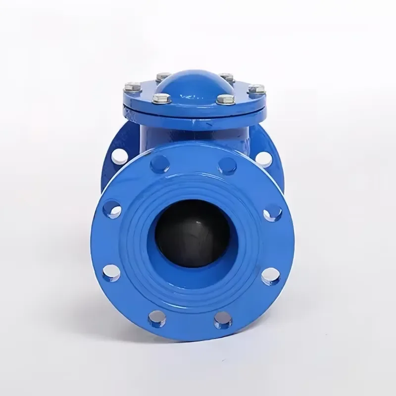 Ductile iron flange spherical check valve wear-resistant PTFE seal one-way non-return hydraulic water wastewater