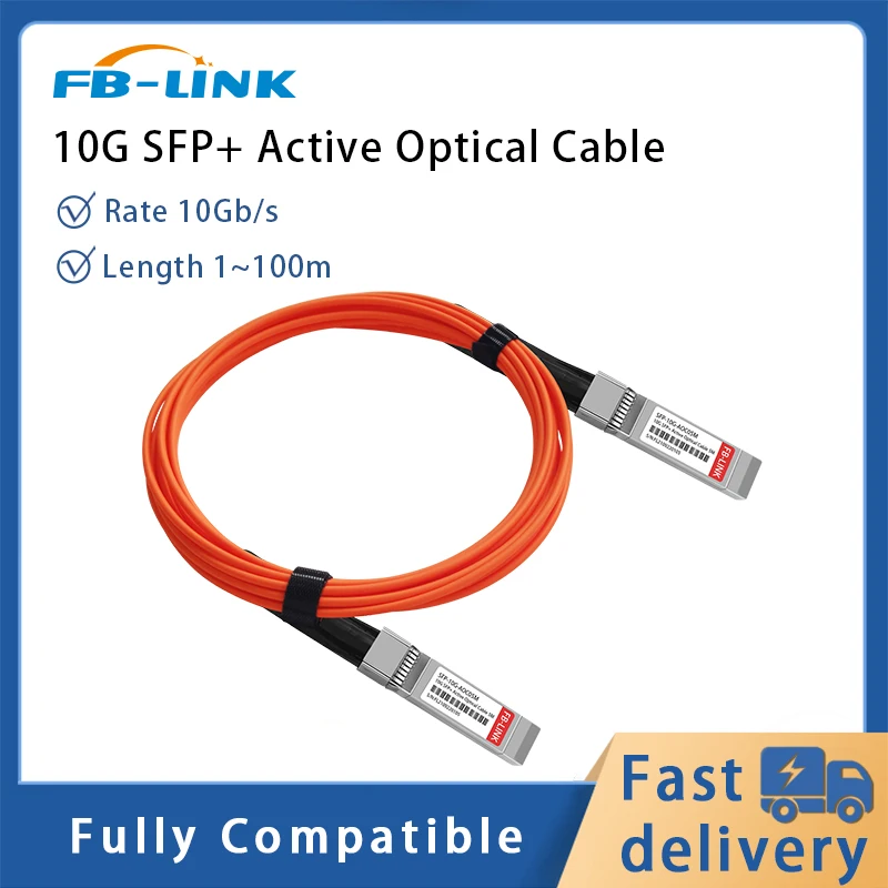 

10G AOC Cable sfp to sfp aoc cable OM2 3M Active Optical Cable for Mellanox MikroTik Cisco Ethernet switch