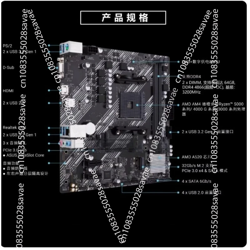 B650M B450 B550m Desktop Computer Motherboard WiFi
