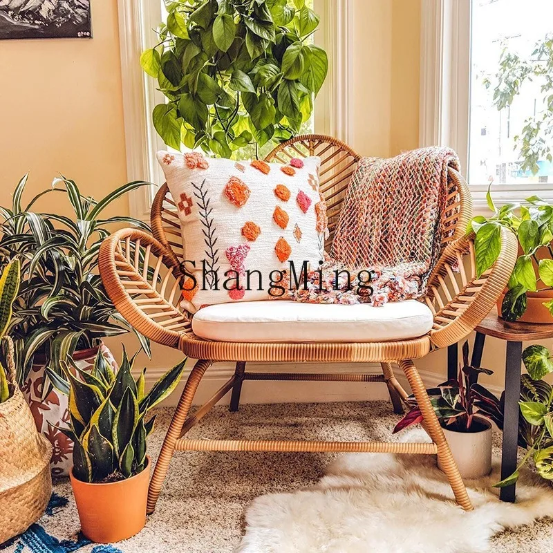 

FG outdoor rattan sofa balcony garden courtyard leisure rattan chair open-air B&B hotel living room sofa