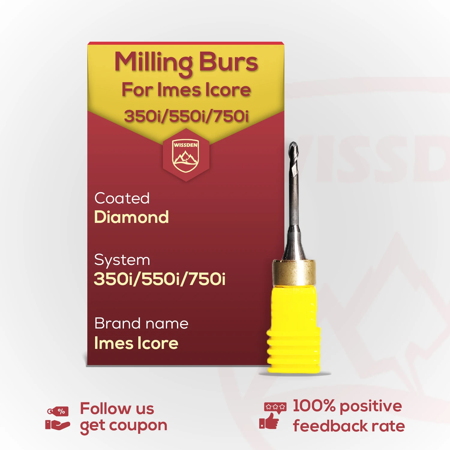 

Imes icore Milling Burs For Imes icore Shank dia 6mm-350i/550i/750i Milling Machine 2Pcs