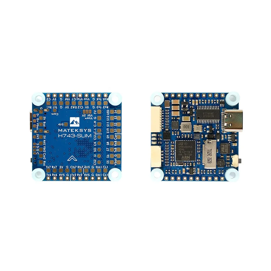 For Matek H743-SLIM V3 F7 Flight Controller Built-in Current-Free Sensor Barrow Black Box OSD 2-8S