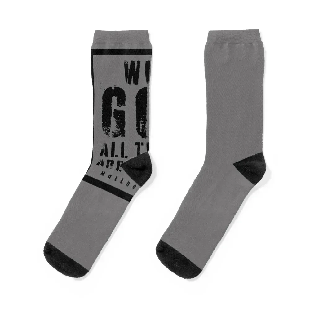 With God all things are possible Socks Children's winter new year moving stockings Socks For Man Women's