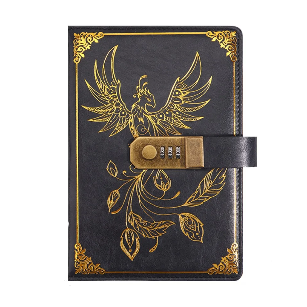 

Stationery Password Notebook Diary Book Protecting Secrets A5 Notebook with Lock Retro 200 Pages Travelers Journal Student