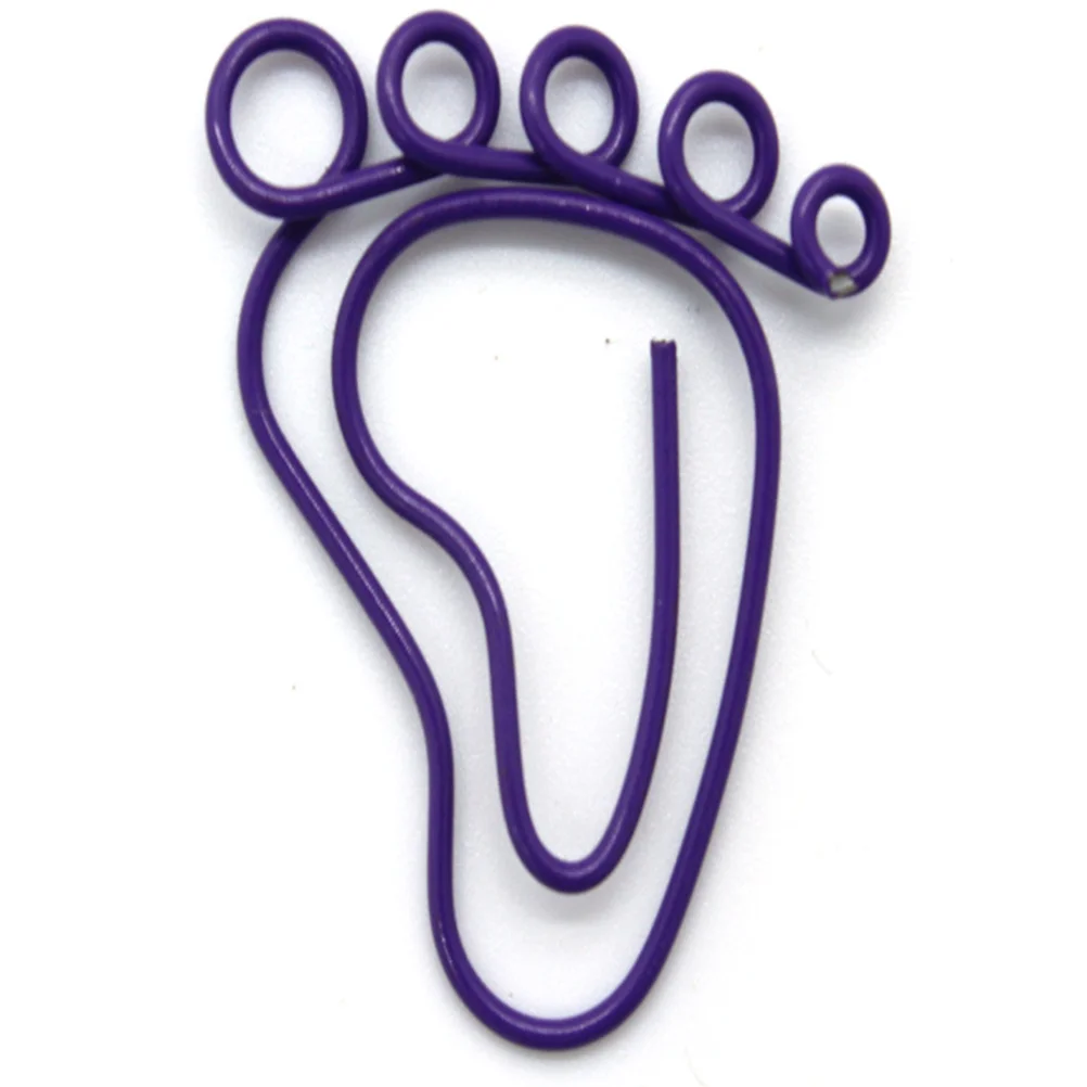 24Pcs Lovely Little Feet Shaped Photo Clips Paper Clips Creative Note Clips Paper Pin for Party Gift Office