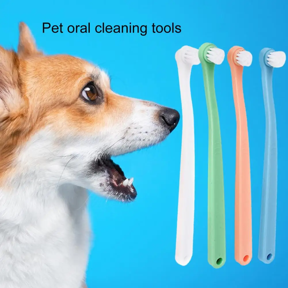 

Dog Toothbrush Teeth Cleaning Oral Care Cat Dog Bad Breath Teeth Cleaning Brush Dog Cat Cleaning Supplies Pets Accessories