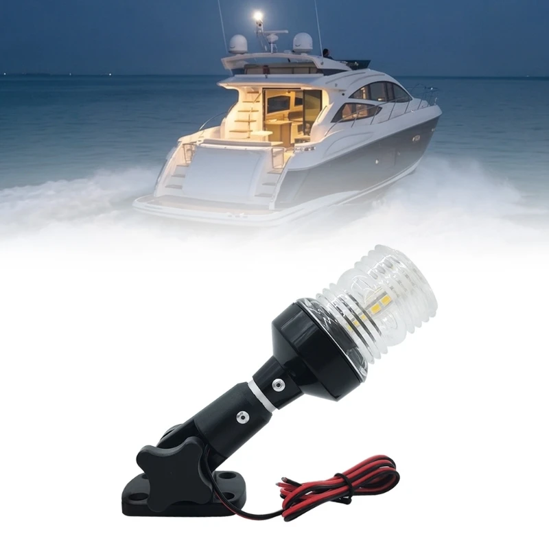 6 Inch Marine LED Navigation Light 360 Degree Visibility for Boats Yacht & Work Vessels 12V to 24V Waterproof Design