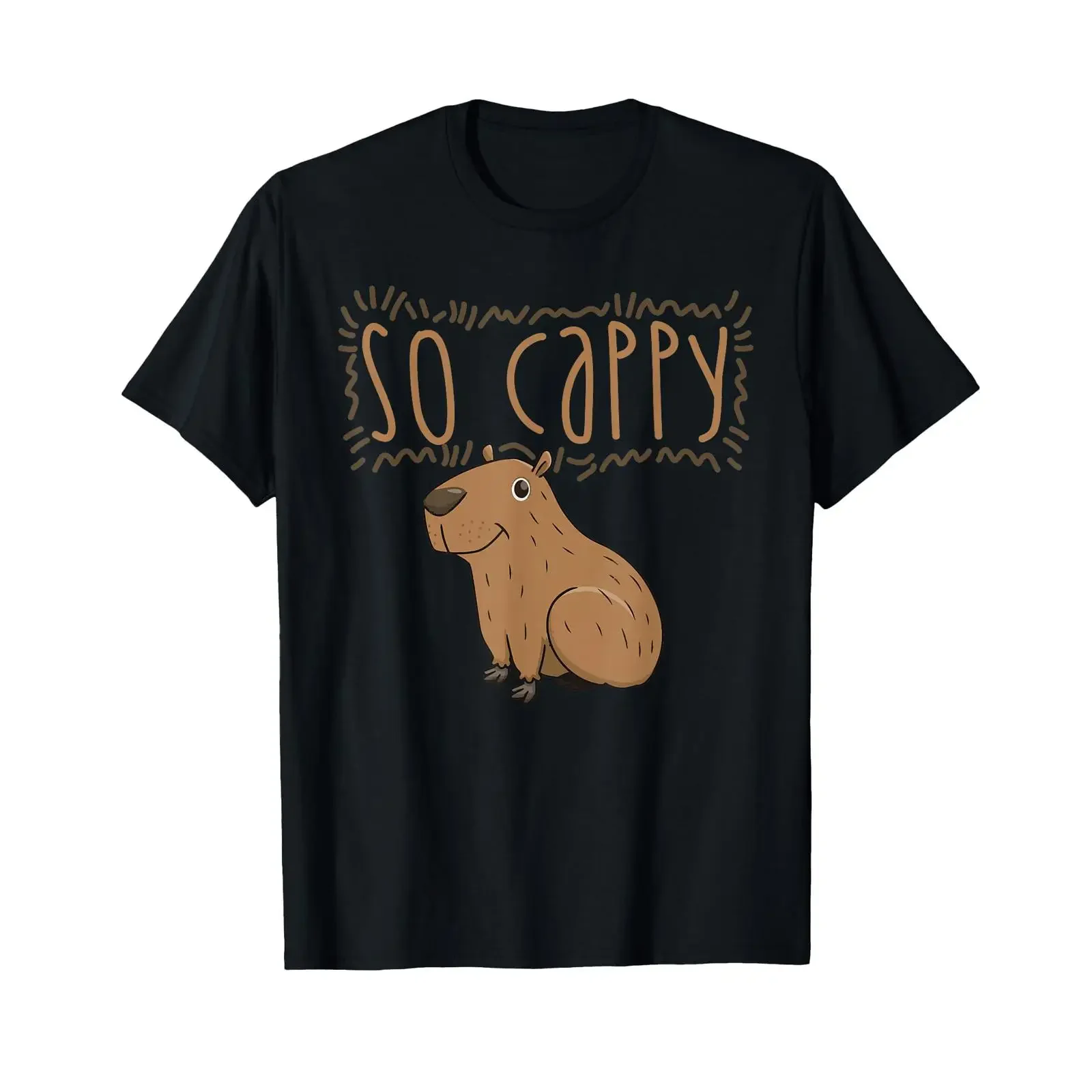 Capybara Water Pig Rodent T Shirt black s vintage Washed Top For Everyday Wear Comfortable streetwear Stylish Versatile Casual