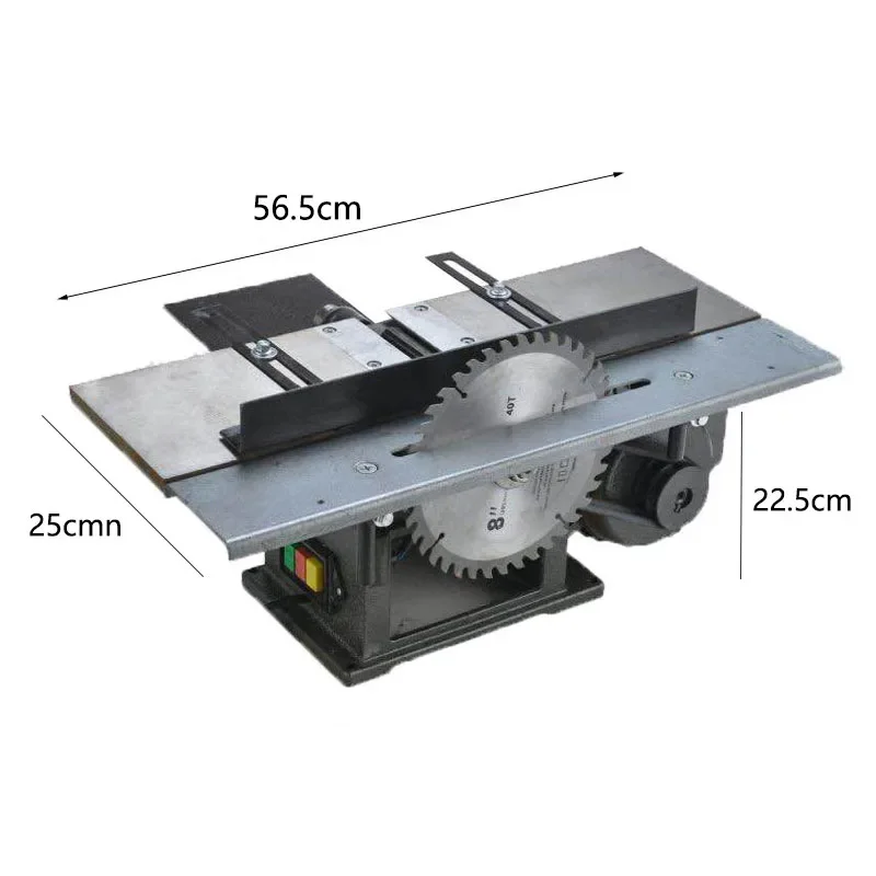 Table de Travail de Calcul Multifonctionnelle, 220V 3800r/min, Scie Électrique 120A, Rabot à Bois avec Panneau Arrière et Moteur 1.3KW YZ