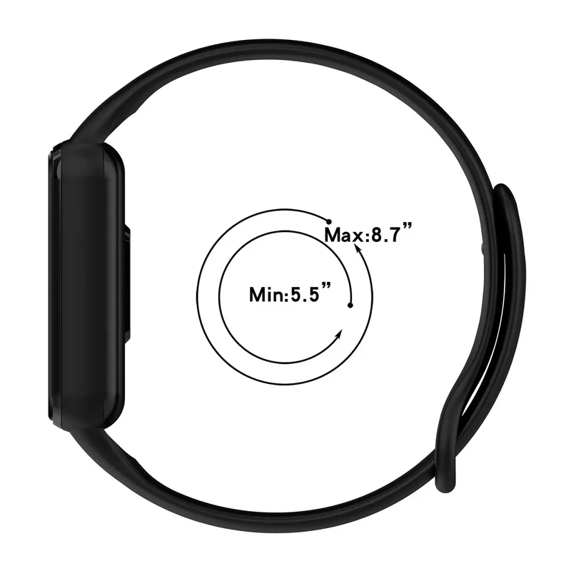 Strap For Amazfit Band 7 Bracelet Sport Wrist Replacement Strap Soft TPE For Redmi Smart Band 2 / Mi Band 8 Active image 5